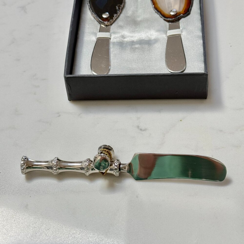 Rablabs Cheese Knife with Spreaders  Agate & Silver - Picture 5 of 9